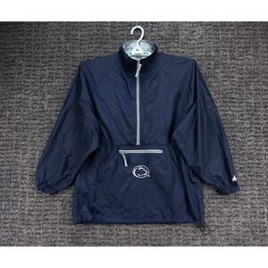 Penn State Nittany Lions Windbreaker Jacket Womens XL Blue Hooded Adidas NCAA